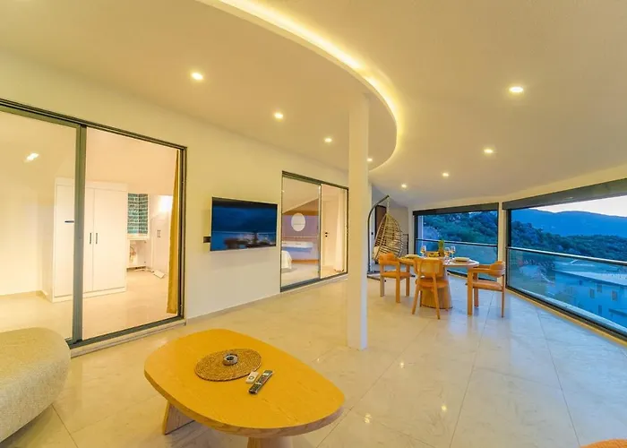 Full Sea View With Pool And Jacuzzi In Kalkan 4 公寓 *