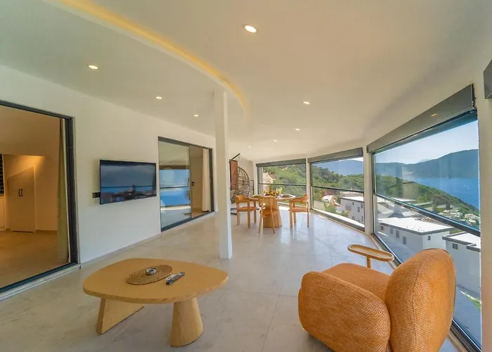 Full Sea View With Pool And Jacuzzi In Kalkan 4 * Kas
